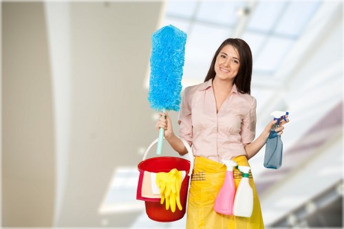 Professional mattress cleaning equipment in use