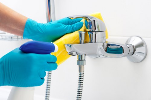 Professional window cleaning service improving a home exterior