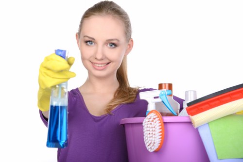 Deep cleaning a kitchen during one off cleaning in Belsize Park
